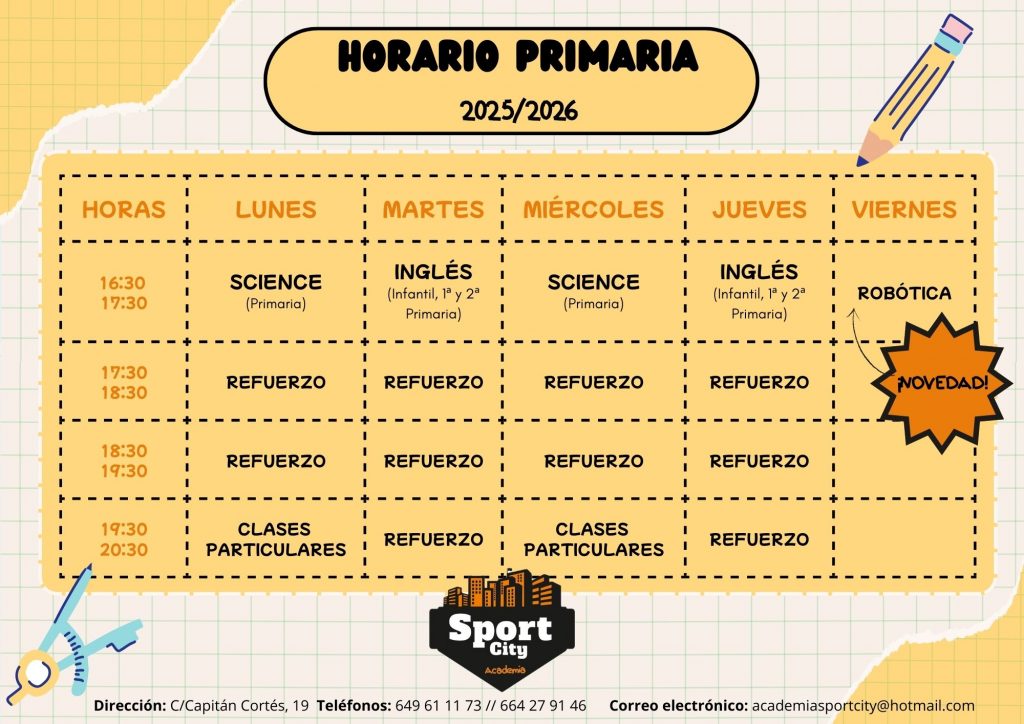 horario primaria